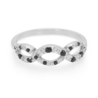 Schwarzer Spinell-Silberring