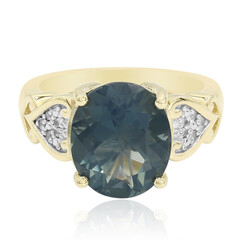 Blauer Feueropal-Goldring