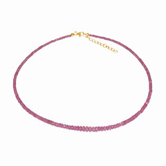 Pinkfarbener Turmalin-Silberhalskette
