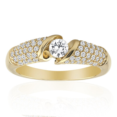 Weißer Saphir-Goldring (Adela Gold)