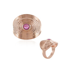 Pinkfarbener Madagaskar-Saphir-Silberring