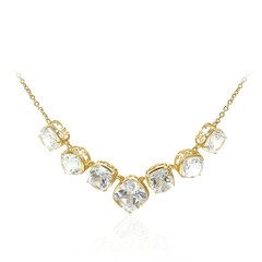 Weißer Topas-Silbercollier