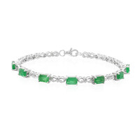 Sambia-Smaragd-Silberarmband