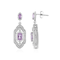Lavendel-Amethyst-Silberohrringe