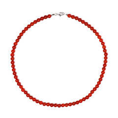 Roter Onyx-Silberhalskette