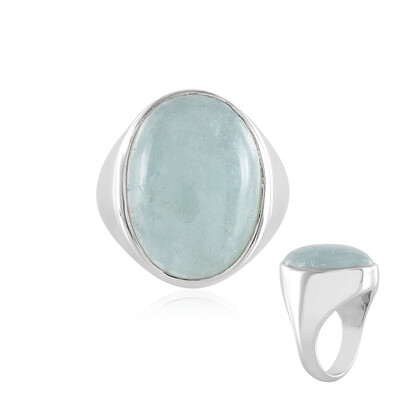 Brasilianischer Aquamarin-Silberring