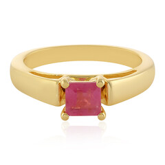 Pinkfarbener Madagaskar-Saphir-Silberring
