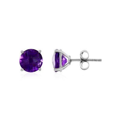 Sambia-Amethyst-Silberohrringe
