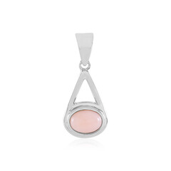 Pinkfarbener Opal-Silberanhänger