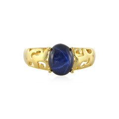 Blauer Stern-Saphir-Silberring