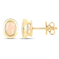 Welo-Opal-Goldohrringe