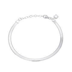 Weißer Topas-Silberarmband