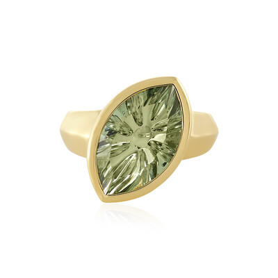 Grüner Amethyst-Silberring
