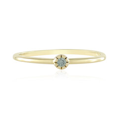 Himmelblauer SI1 Brillant-Goldring