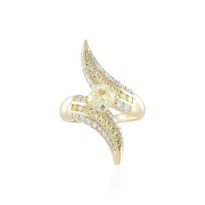 Gelber SI1 Brillant-Goldring (de Melo)