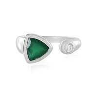 Grüner Onyx-Silberring