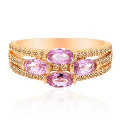 Pinkfarbener Saphir-Goldring