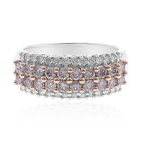 Pinkfarbener SI Diamant-Goldring (CIRARI)