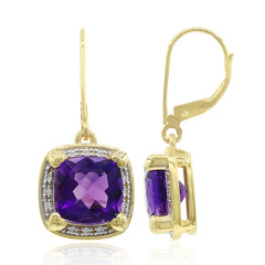 Uruguay-Amethyst-Goldohrringe