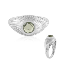 Grüner Amethyst-Silberring