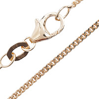 375er Gelbgold-Panzerkette flach - 45 cm - 2,5 g