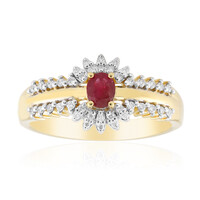 Roter Beryll-Goldring