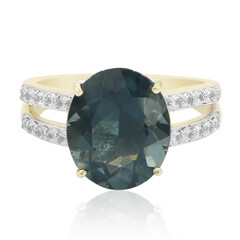 Blauer Feueropal-Goldring