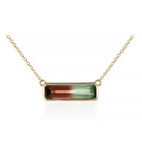 Mehrfarbiger Turmalin-Goldcollier
