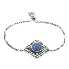 Blauer Opal-Silberarmband