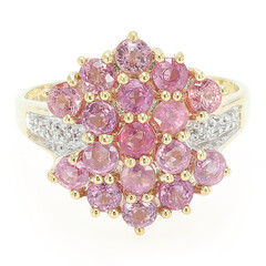 Nicht erhitzter Padparadscha-Saphir-Goldring (AMAYANI)