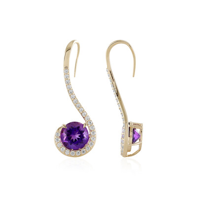 Sibirischer Amethyst-Goldohrringe (de Melo)