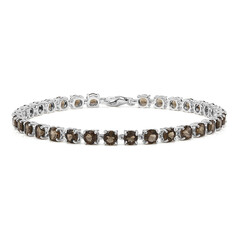 Rauchquarz-Silberarmband
