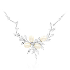 Süßwasserzuchtperlen-Silbercollier