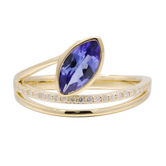 AAA-Tansanit-Goldring (CIRARI)