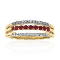 Roter Beryll-Goldring