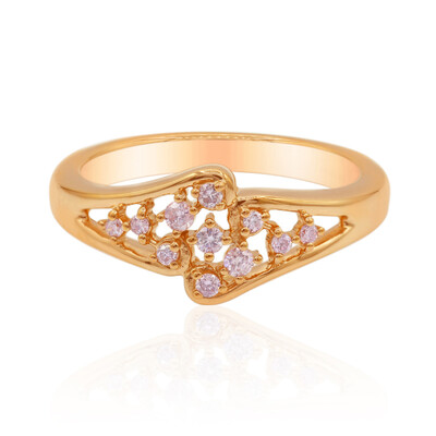 Pinkfarbener I3 Argyle-Brillant-Goldring (Mark Tremonti)