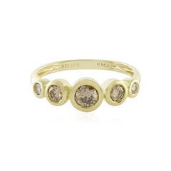I2 Schokoladen-Brillant-Goldring (KM by Juwelo)