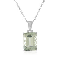 Grüner Amethyst-Silberhalskette