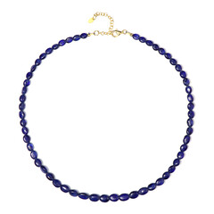 Blauer Bemainty-Saphir-Silberhalskette