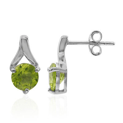 Burmesischer Peridot-Silberohrringe