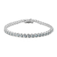 Himmelblauer Topas-Silberarmband