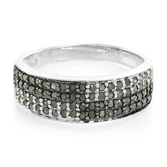Fancy-Diamant-Silberring