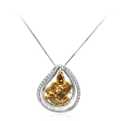 SI2 Fancy-Diamant-Goldhalskette (CIRARI)