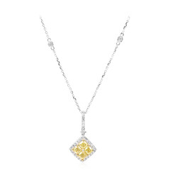 Gelber SI2 Brillant-Goldhalskette (CIRARI)