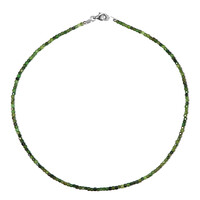 Grüner Turmalin-Silberhalskette