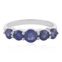 Blauer Madagaskar-Saphir-Silberring