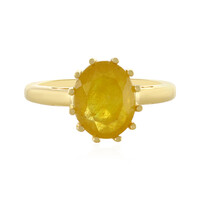 Gelber Madagaskar-Saphir-Silberring
