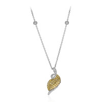 Gelber SI2 Brillant-Goldhalskette (CIRARI)