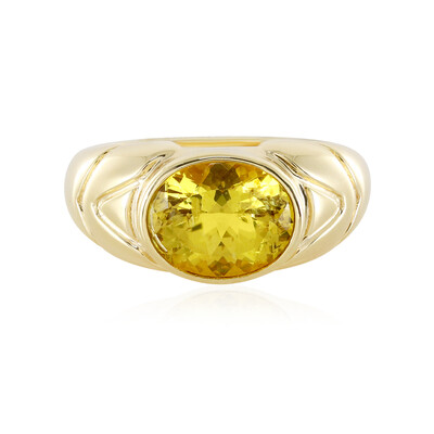 Goldener Apatit-Silberring