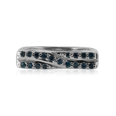 Himmelblauer I1 Diamant-Silberring